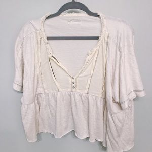 SOLD - Cream Urban Outfitters Babydoll Top